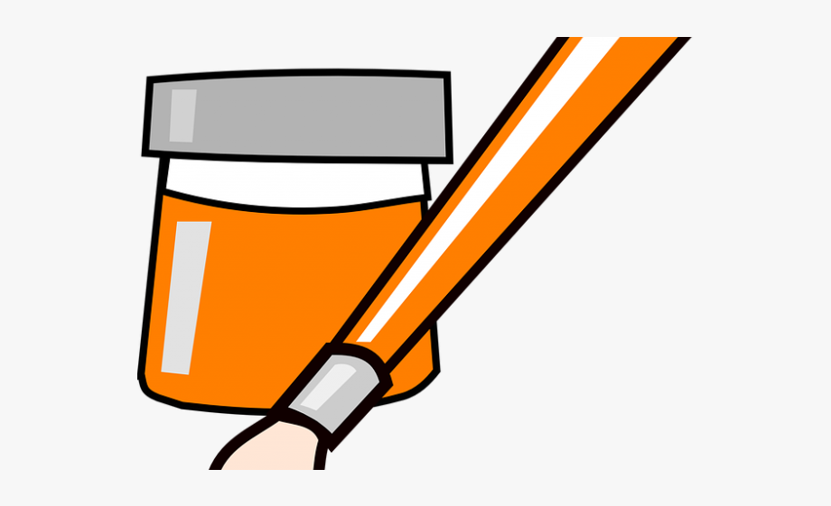 Paint Brush Clipart Paint Can.