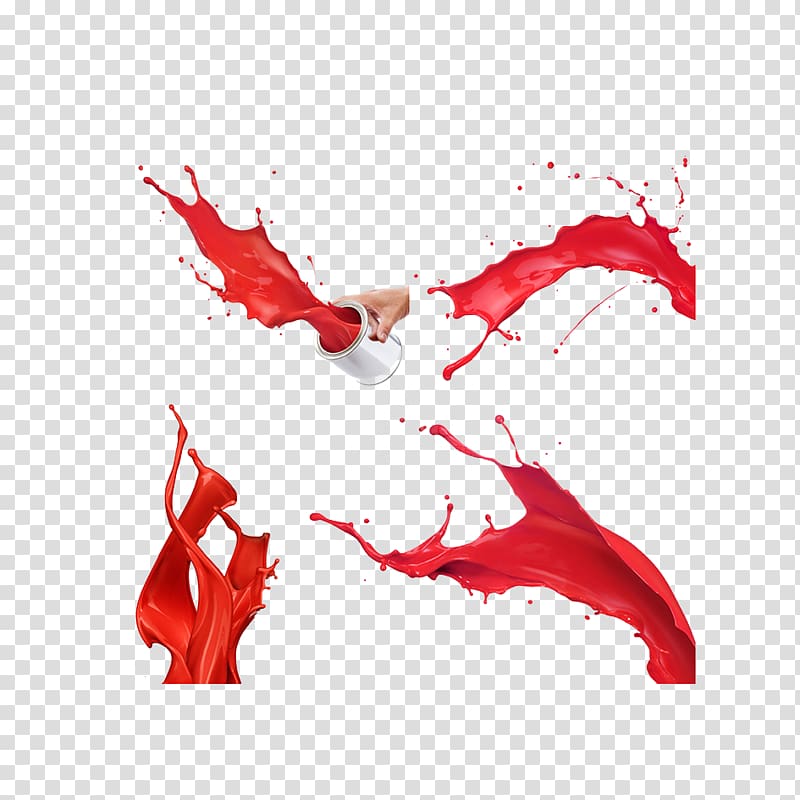 Red paint spill illustration, Painting Microsoft Paint, Red.