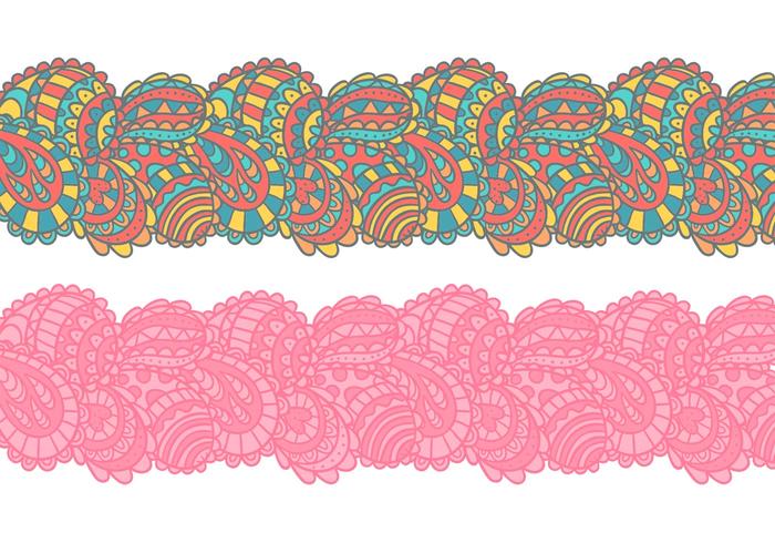 Free Paisley Border Vectors.