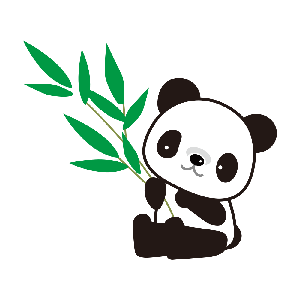 Panda clipart bamboo drawing, Panda bamboo drawing.