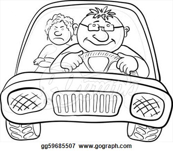 Passengers In A Car Clipart.