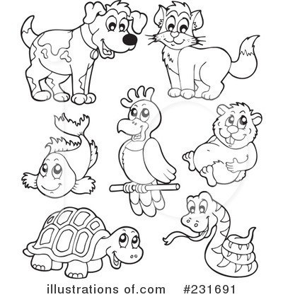 Pet animals clipart black and white 5 » Clipart Portal.