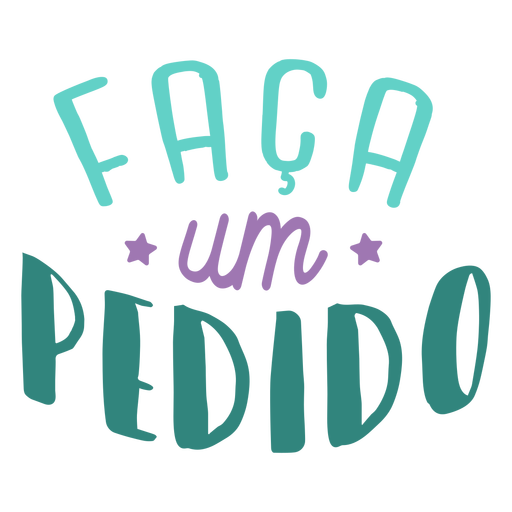 Faca um pedido lettering.