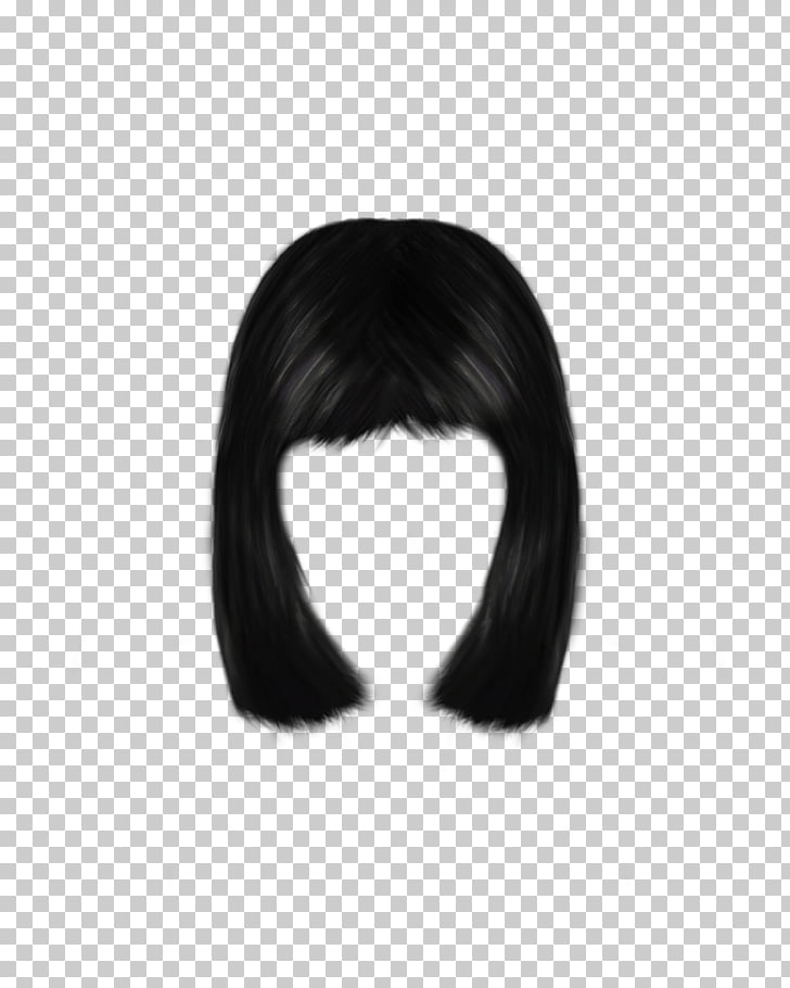 Pelo negro, pelo negro peluca pelo largo, pelo de mujer PNG.