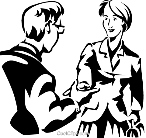 Two People Greeting Royalty Free Vector #430073.