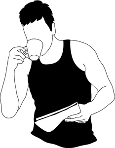 People Drinking Coffee Clipart.