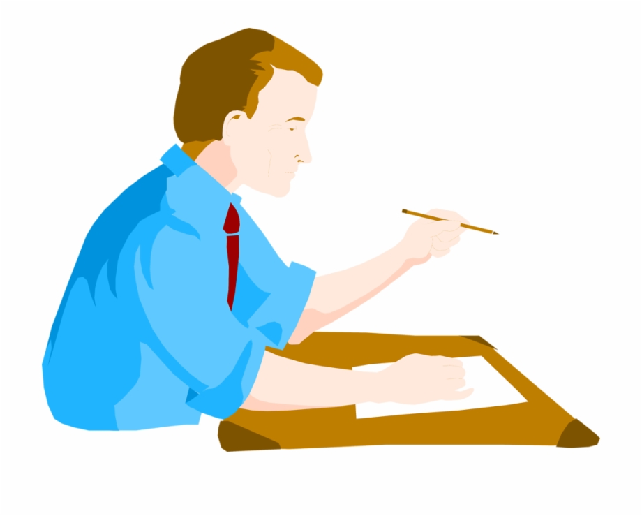 Desk Clipart Man.