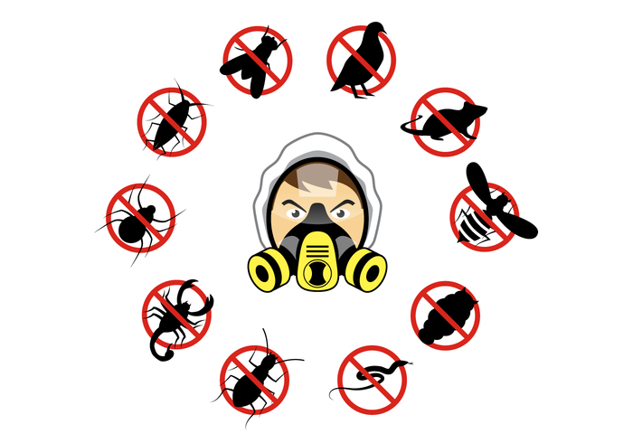 Pest Control Free Vector Art.