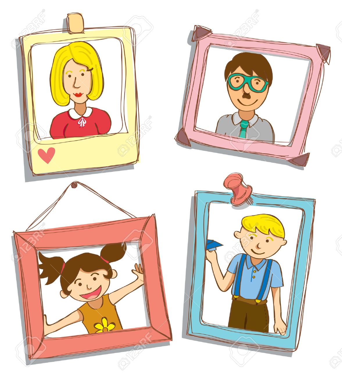 Family photograph clipart.