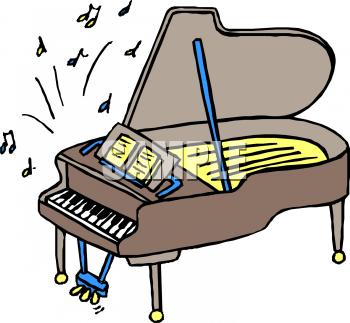 Piano and Music Notes Clipart Free.