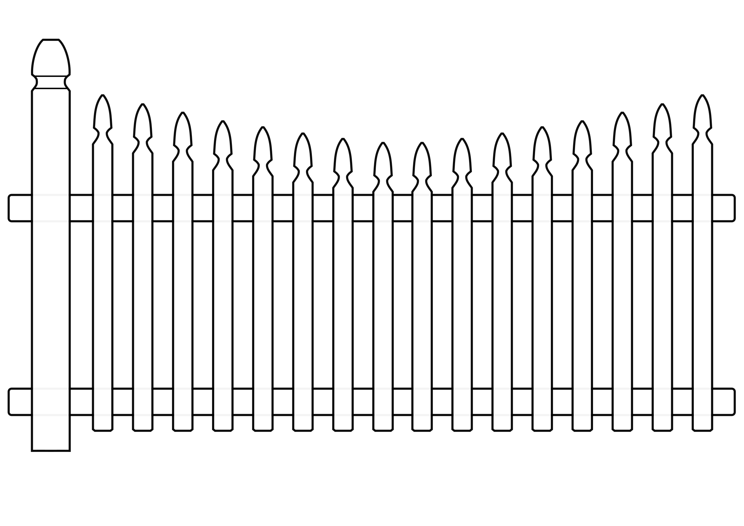 Clipart white picket fence.