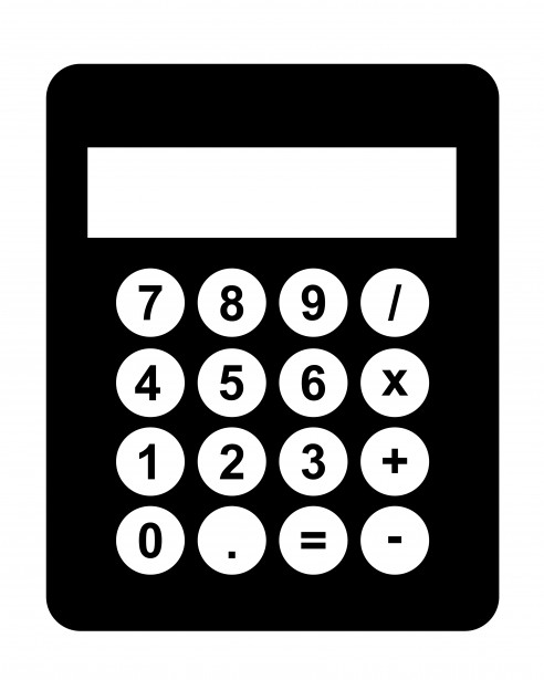 Calculator Black Clipart Free Stock Photo.