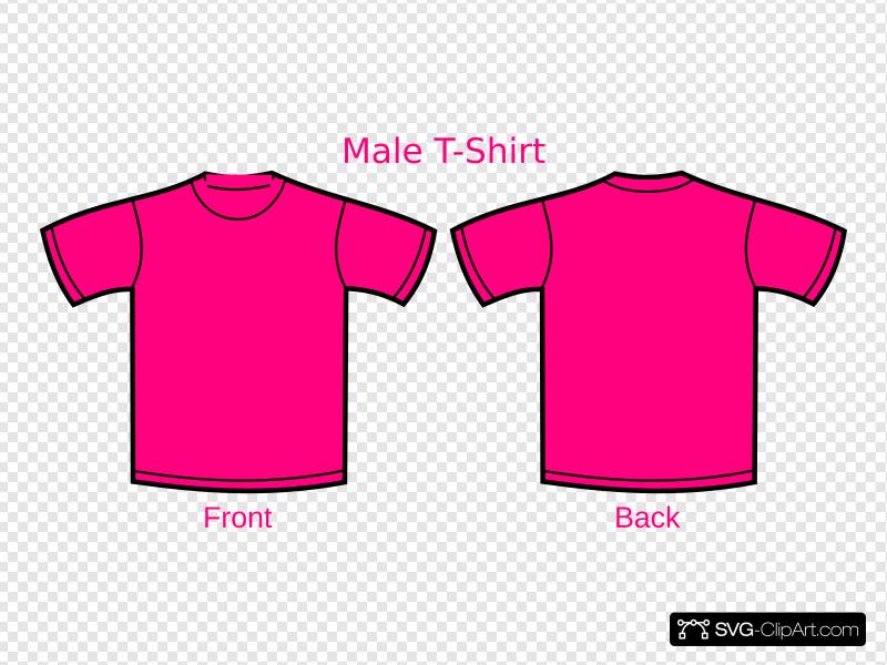 Pink Mens Tshirt Clip art, Icon and SVG.