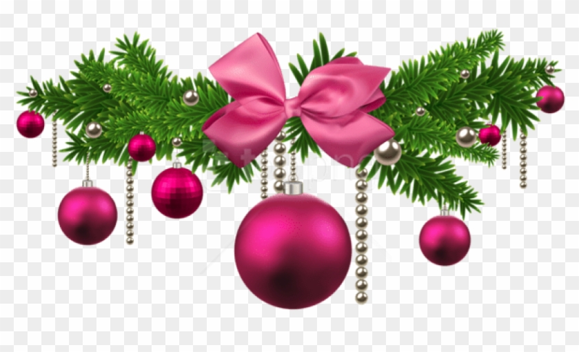 Free Png Pink Christmas Balls Decoration Png.