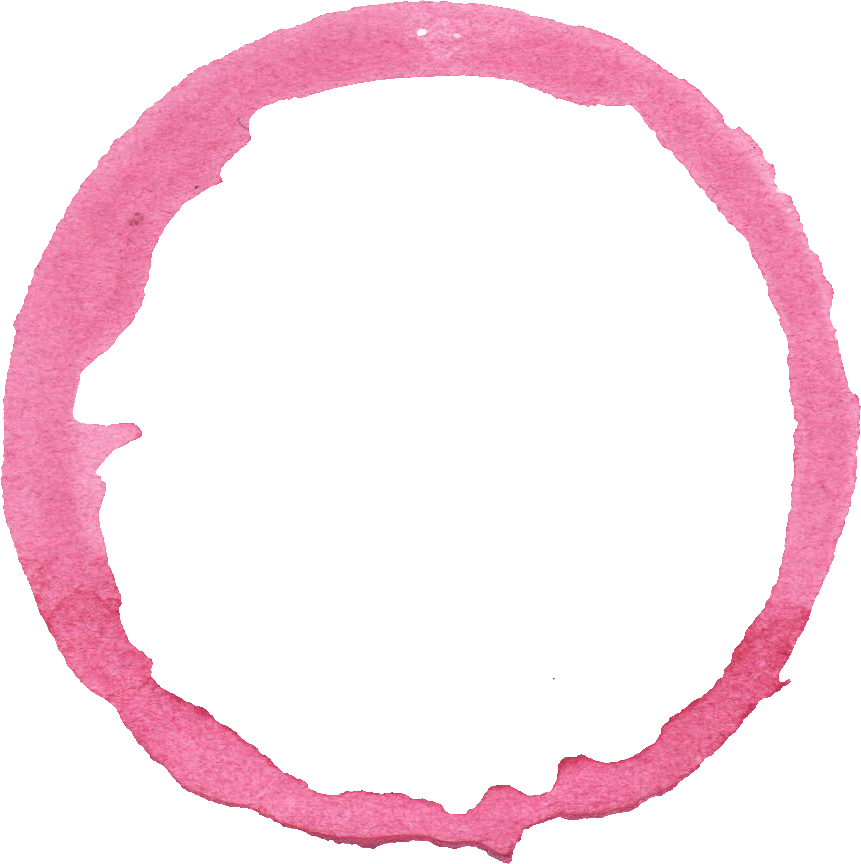 10 Watercolor Pink Circle (PNG Transparent).