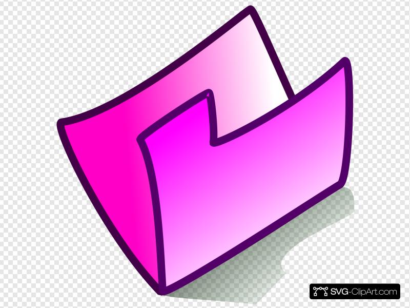 Pink Folder Clip art, Icon and SVG.