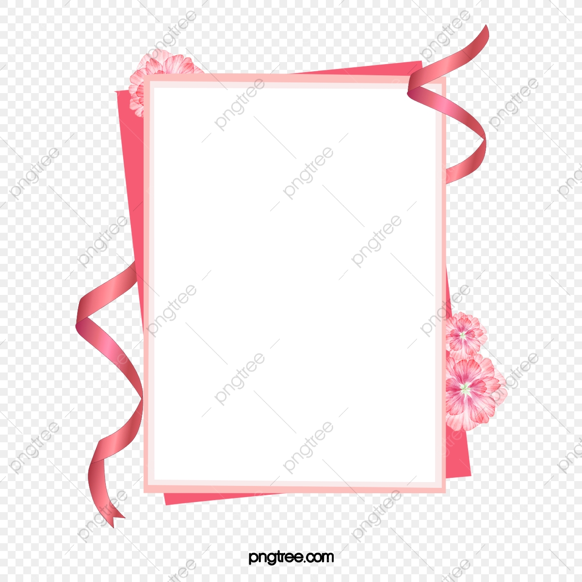 Pink Ribbon Border, Ribbon Clipart, Pink, Ribbon PNG.