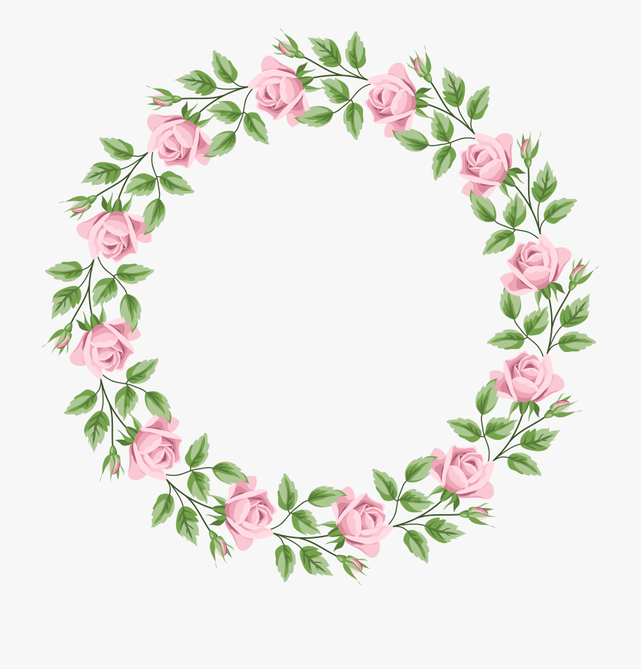 Pink Rose Border Frame Transparent Png Clip Art Floral.