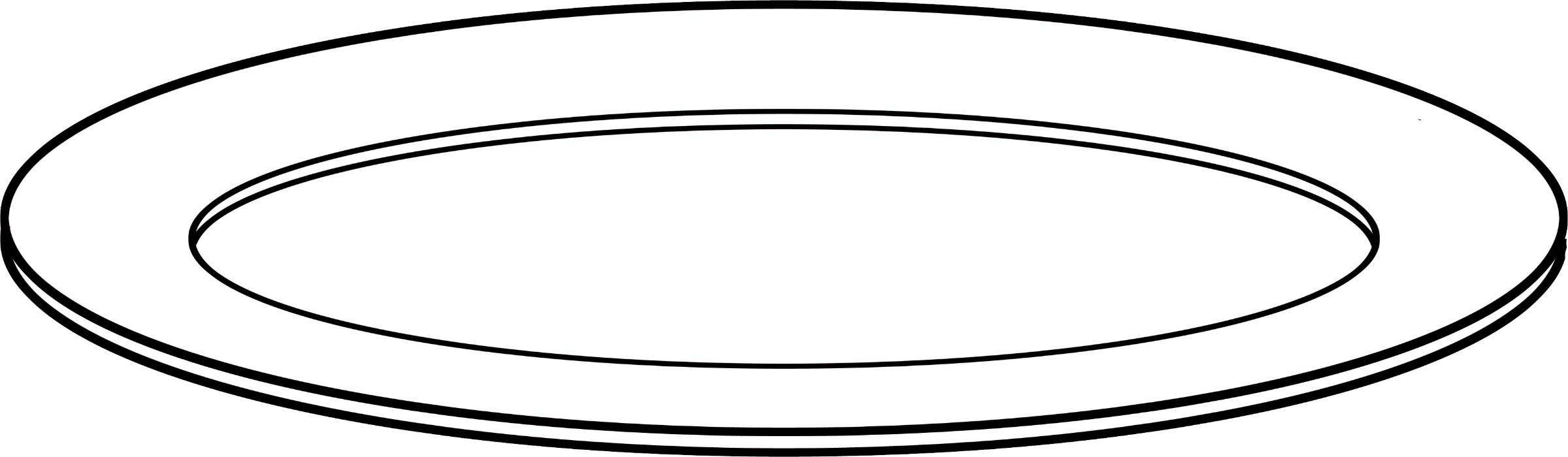 Plate Clipart Outline.