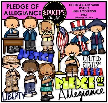 Pledge Of Allegiance Clip Art Bundle {Educlips Clipart}.