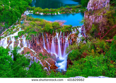 Plitvice Waterfall Stock Photos, Royalty.