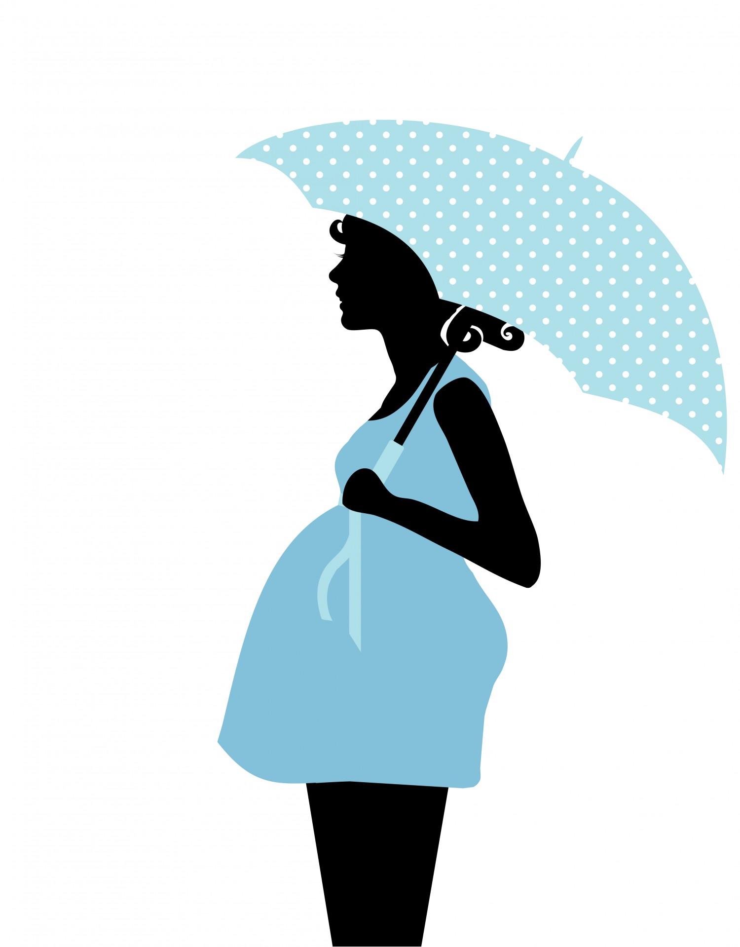 Pregnant Woman Silhouette Clipart Free Stock Photo.