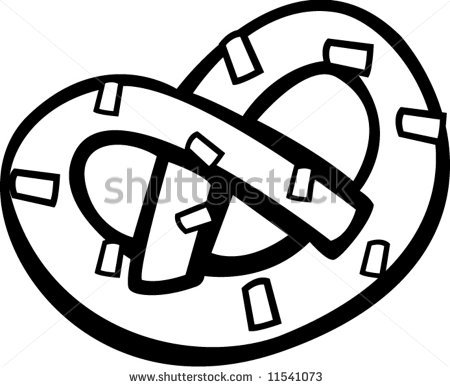 Pretzels Clipart Black And White.