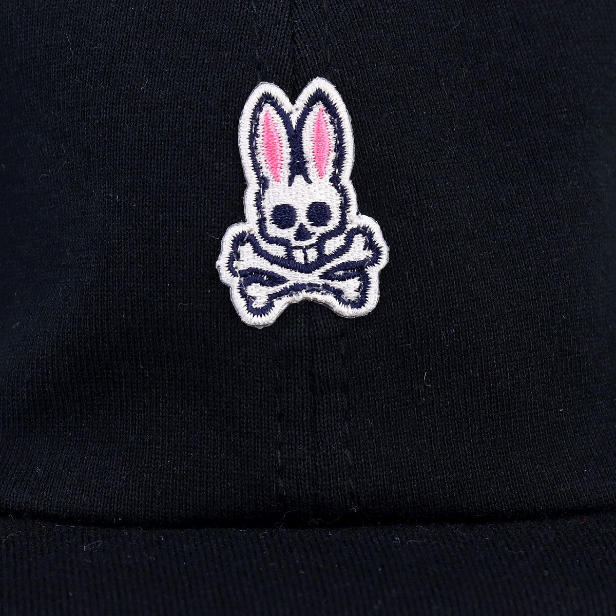 The baseball cap that the Psycho Bunny hat men rabbit scull CAP Lady\'s mini  logo black black PsychoBunny cotton 100% sweat shirt material soft feel.