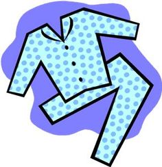 Putting On Pajamas Clipart.