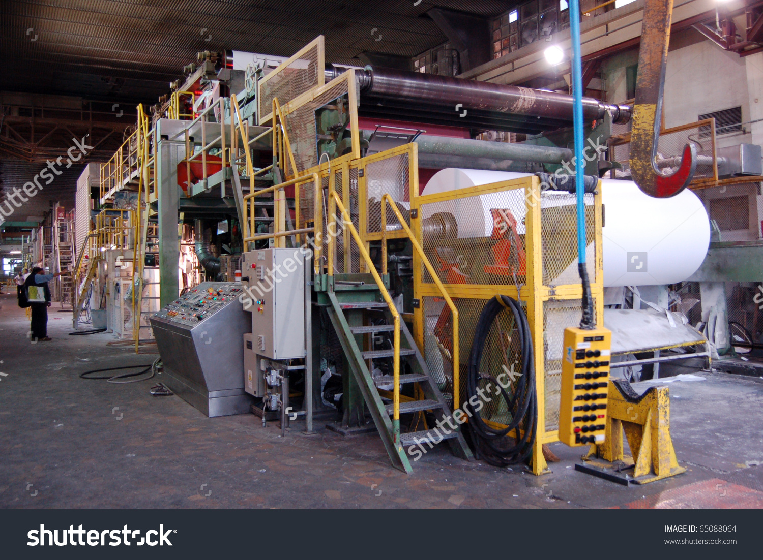 Paper Pulp Mill Fourdrinier Paper Machine Stock Photo 65088064.