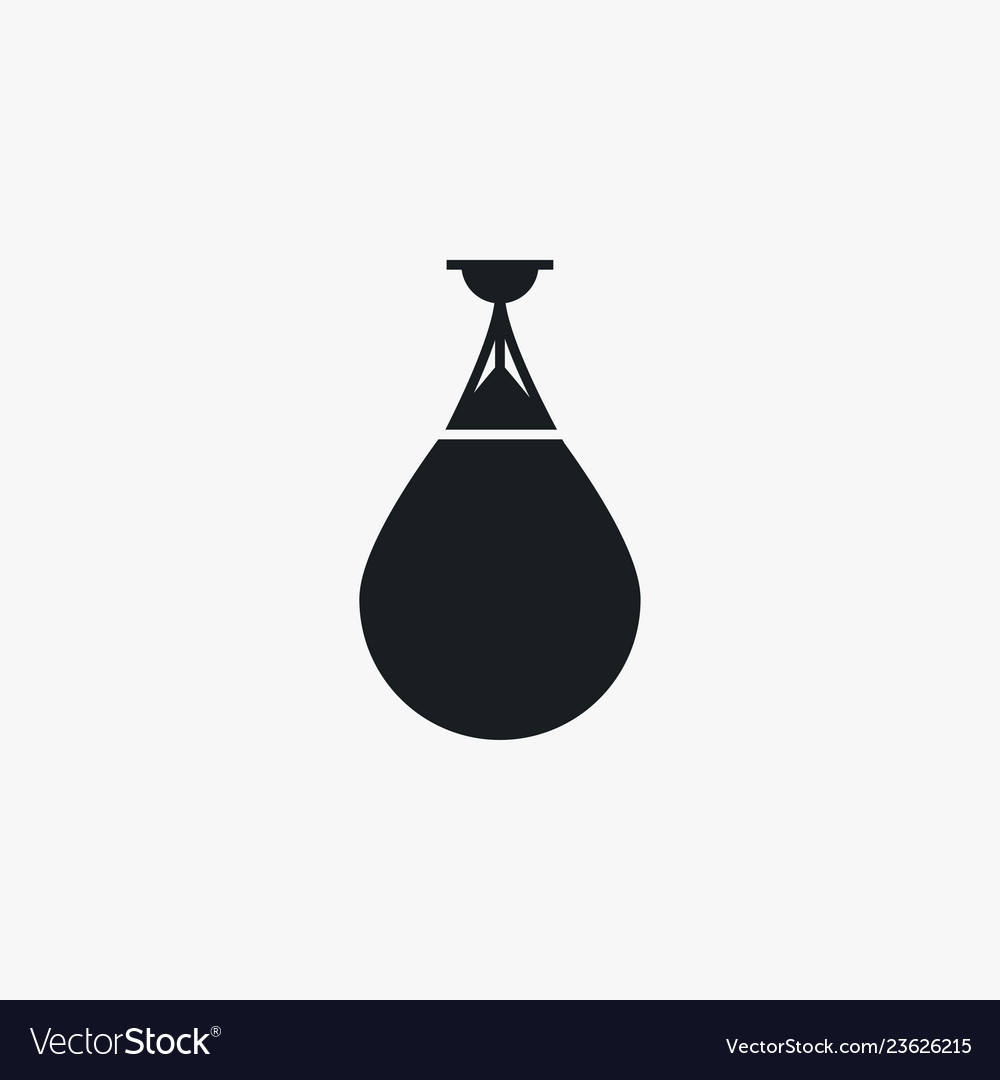 Punching bag icon simple game element boxing.