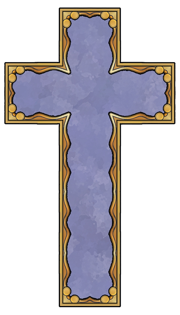 Purple easter cross clipart.