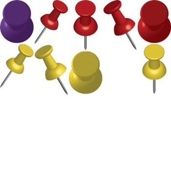 Push Pins Clip Art.