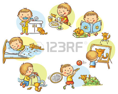 58+ Daily Routine Clipart.