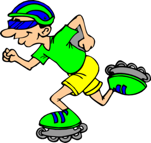 Clip art roller skates.