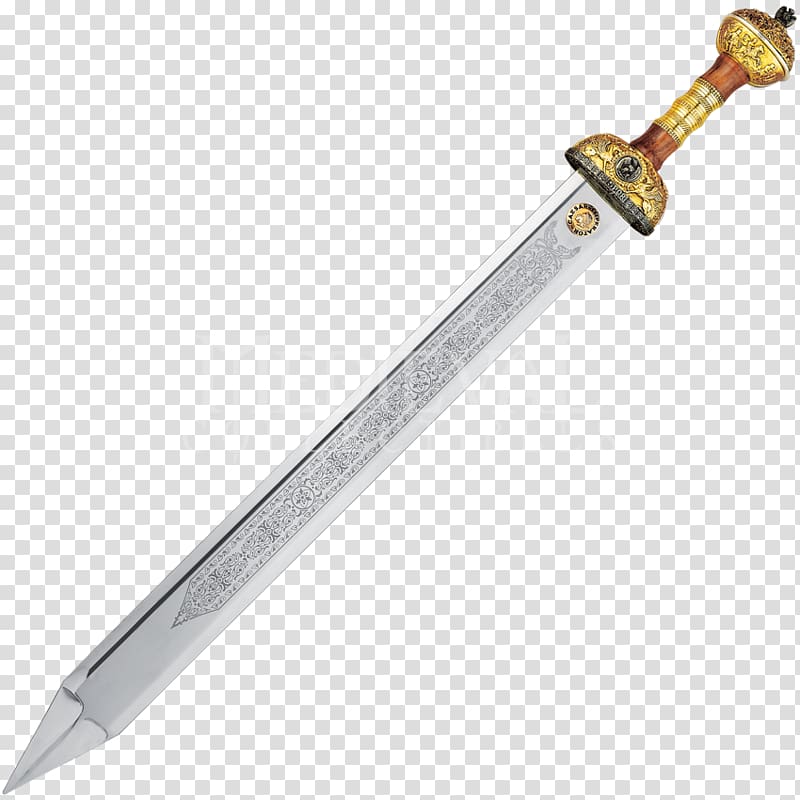 Brown Medieval sword illustration, Roman Empire Ancient Rome.