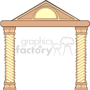 Roman Pillars clipart. Royalty.