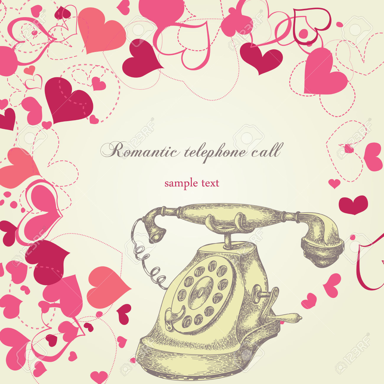 Telefonata Romantica Clipart Royalty.