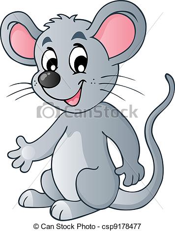 Vectors Illustration of Cute cartoon mouse.