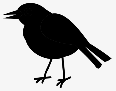 Free Raven Black And White Clip Art with No Background.