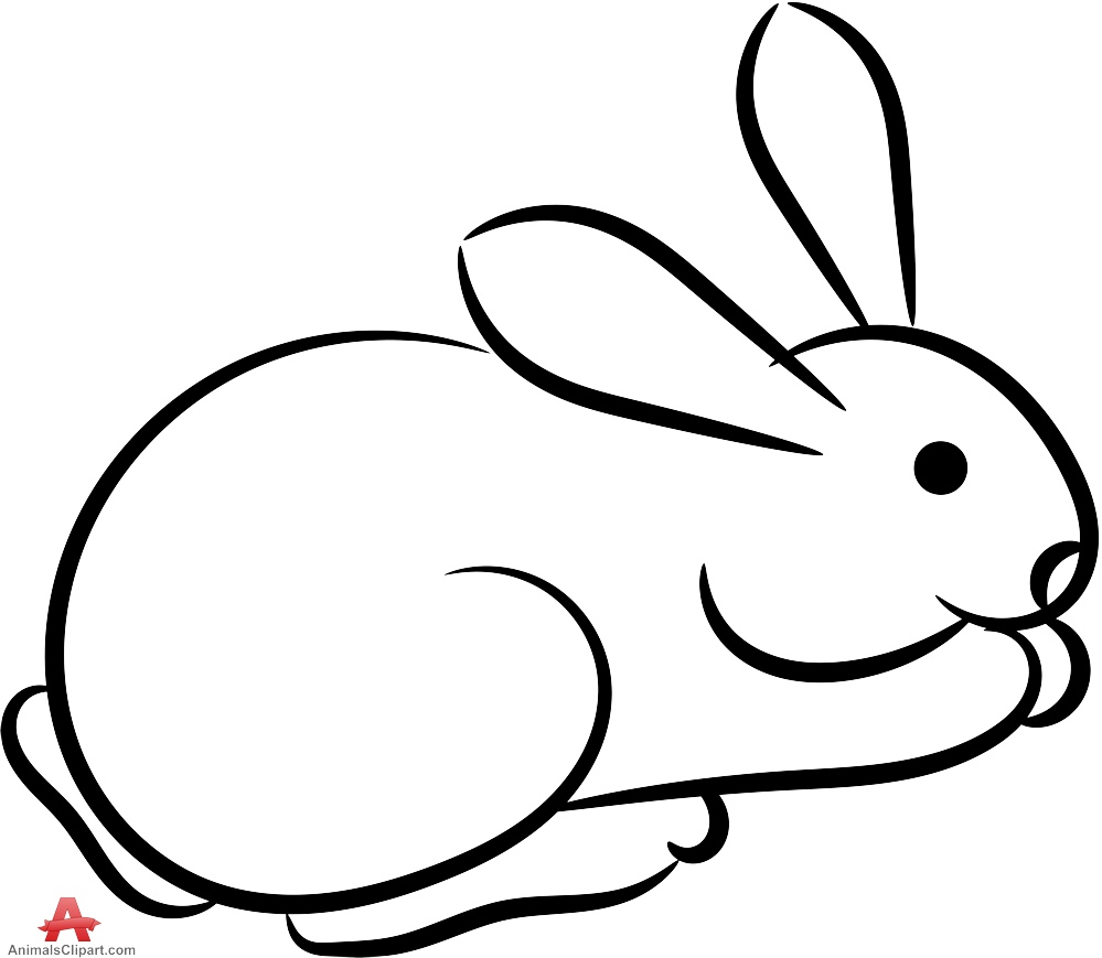 Rabbit black and white bunny black and white rabbit clipart.