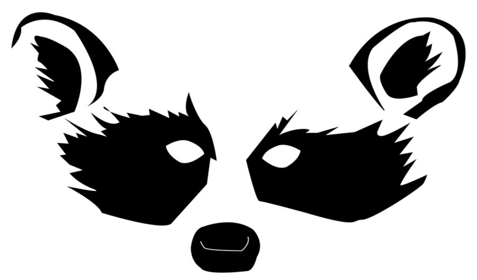 Raccoon Clipart Black And White.