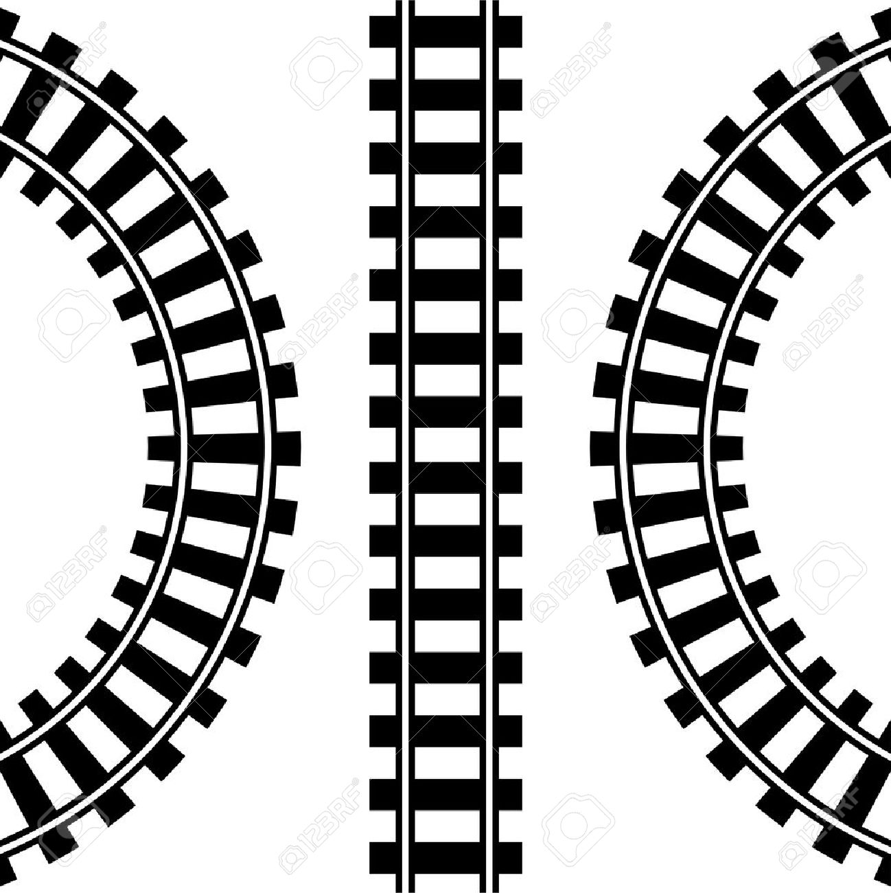 Train Tracks Royalty Free Cliparts, Vectors, And Stock.