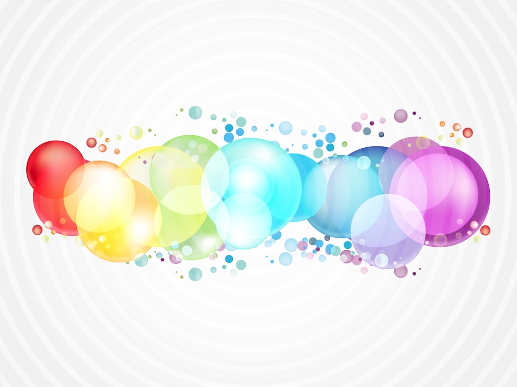 Rainbow Color Bubbles Vector Art & Graphics.