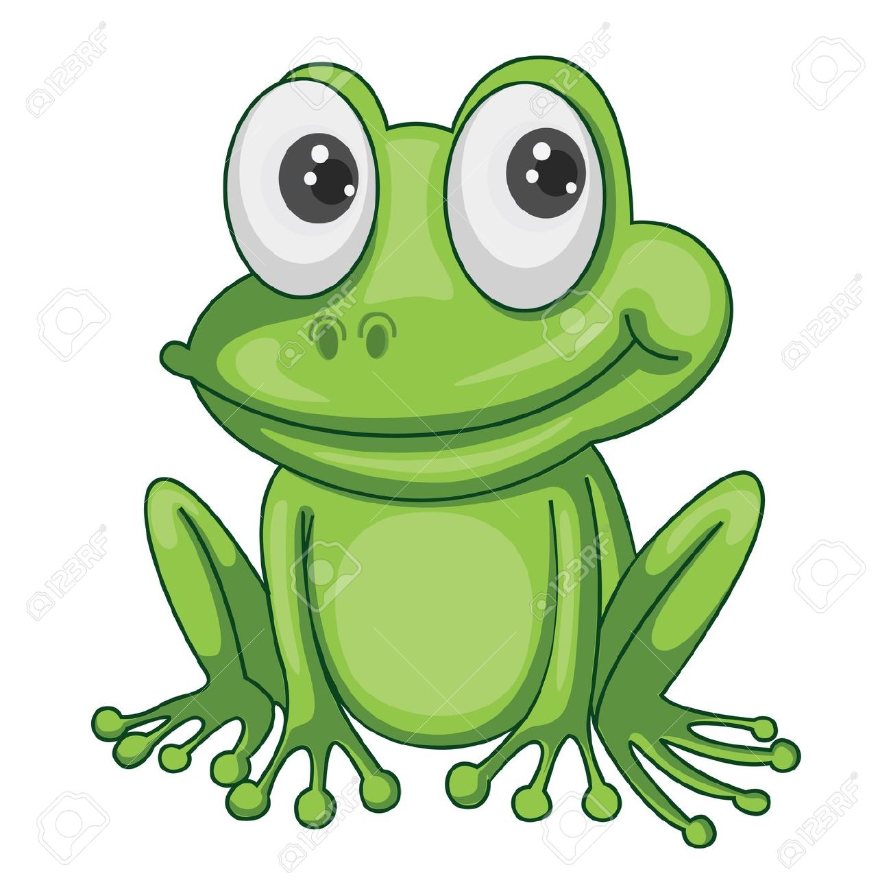 Frog clipart with no background.