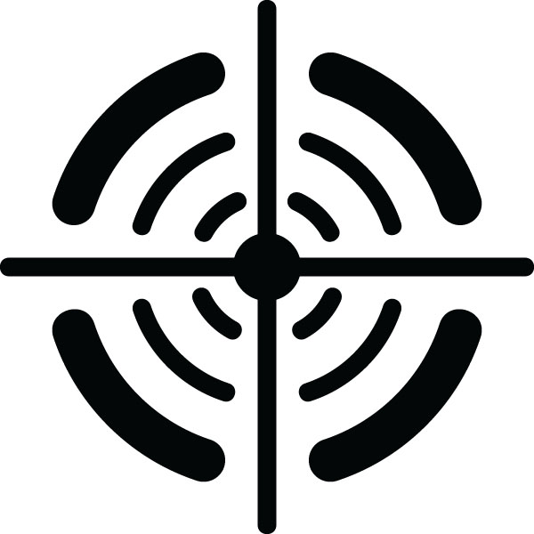 Reticle Symbols Icon For Custom Engraved Products & Gifts.