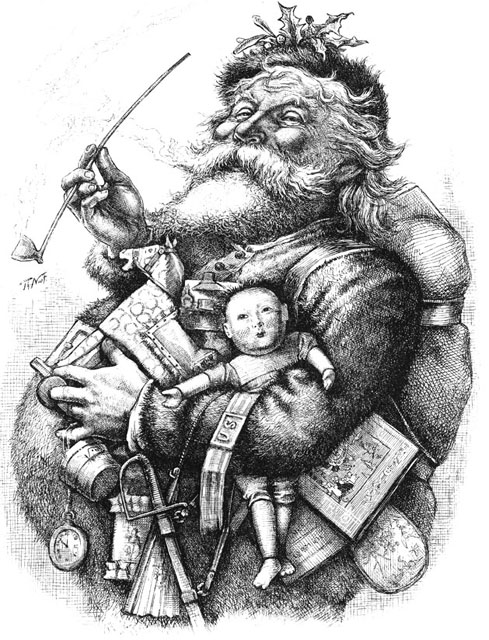 santa sketch.