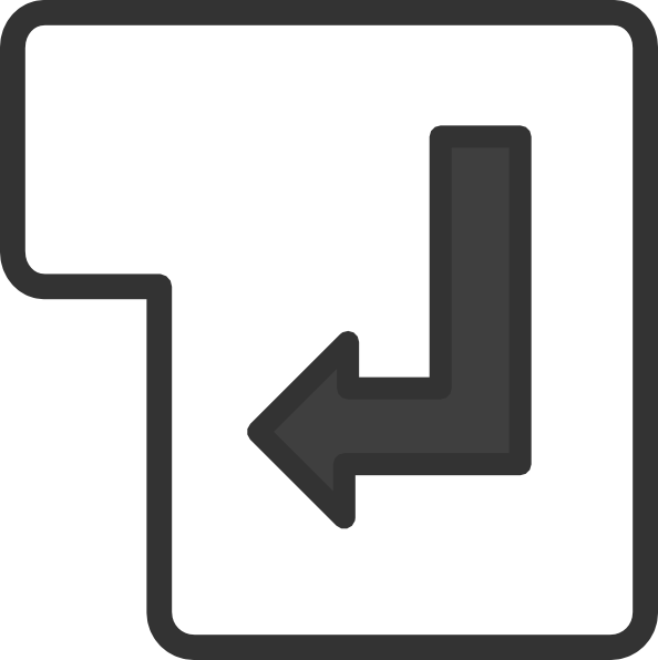 Showing post & media for Enter key symbol.