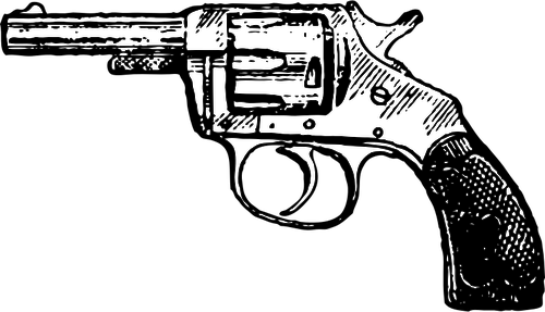 Old style revolver vector image.