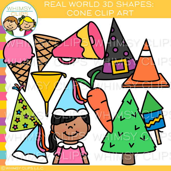 Real World 3D Cone Clip Art.